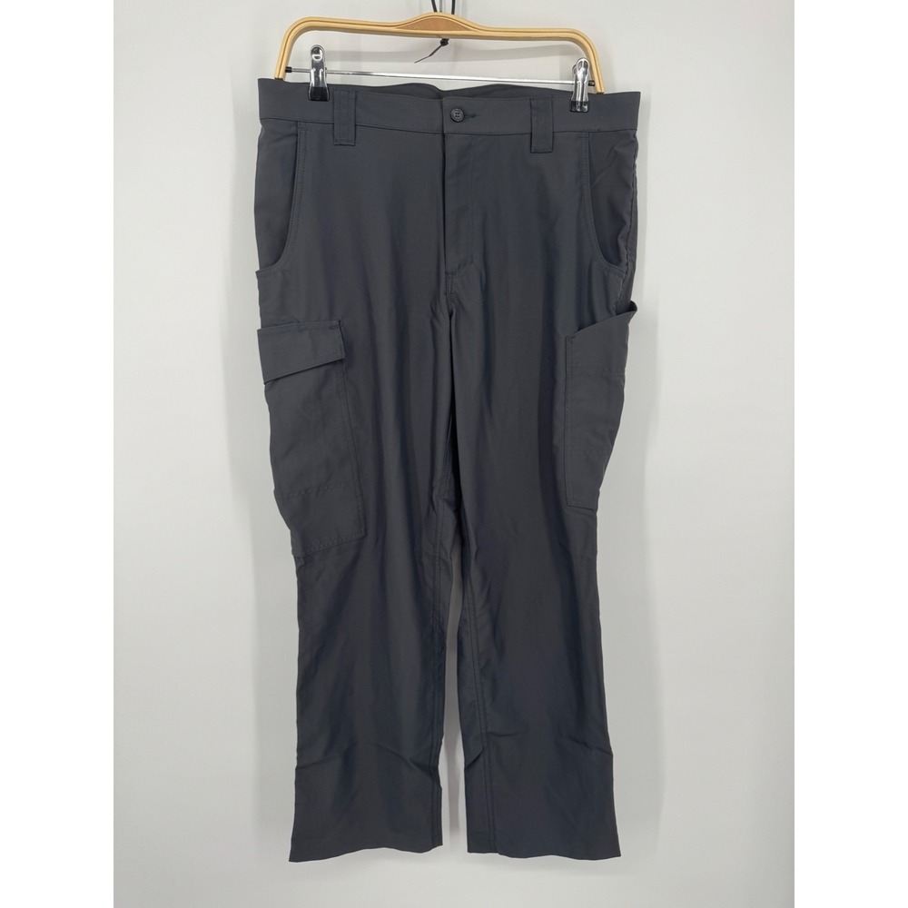 NWT Cintas Comfort Cargo Work Pant Men's 34 Black Pull On Zip Fly Comfort Flex